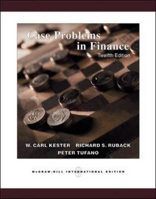 Case Problems in Finance: With Excel Templates CD-ROM