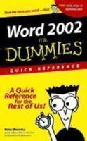 Word 2002 for Dummies Quick Reference Spi Edition