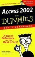 Access 2002 for Dummies Quick Reference Spi Edition