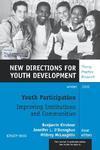 New Directions for Youth Development, Youth Participation: Improving Institutions and Communities, No. 96