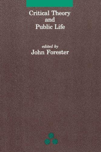 Critical Theory and Public Life (Studies in Contemporary German Social Thought)