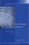 Survey Research Emerging Issues: New Directions for Institutional Research #127