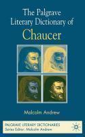 The Palgrave Literary Dictionary of Chaucer