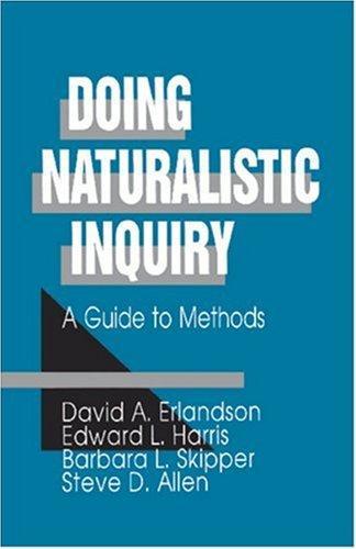 Doing Naturalistic Inquiry