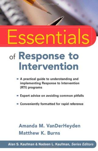 Essentials of Response to Intervention (Essentials of Psychological Assessment) 