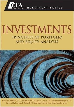 Investments Principles Of Portfolio & Equity Analysis(Price Printed)