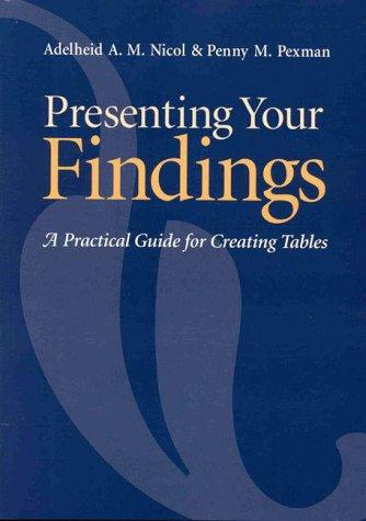 Presenting Your Findings: A Practical Guide for Creating Tables 