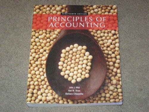 Principles of Accounting 19th Edition 19e 