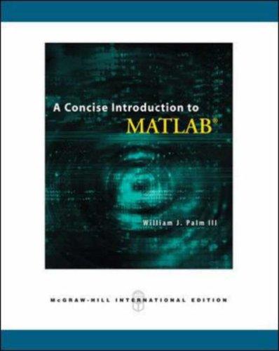 A Concise Introduction to MATLAB. William J. Palm III