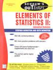 Elements of Statistics II (Schaum's Outline Series)