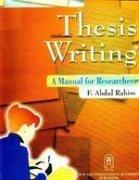 Thesis Writing: Manual for All Researchers