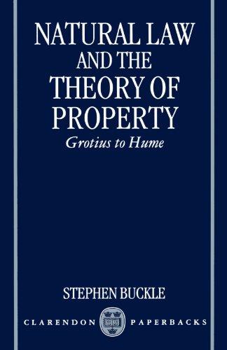 Natural Law and the Theory of Property: Grotius to Hume (Clarendon Paperbacks)