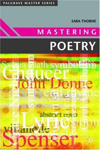 Mastering Poetry: DISTRIBUTION CANCELLED (Palgrave Master Series)