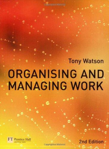 Organising & Managing Work