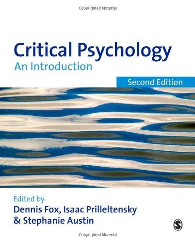 Critical Psychology: An Introduction