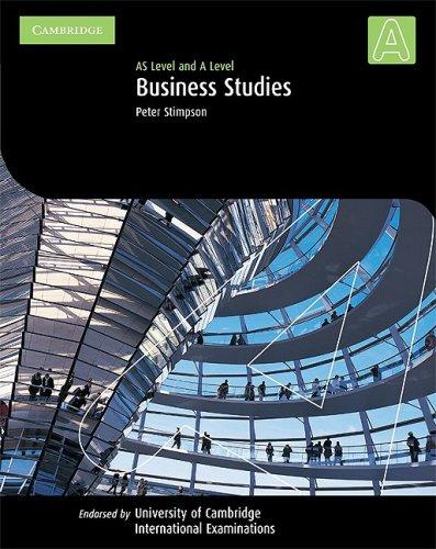 Cambridge International AS and A Level Business Studies Student's Coursebook (Cambridge International Examinations)