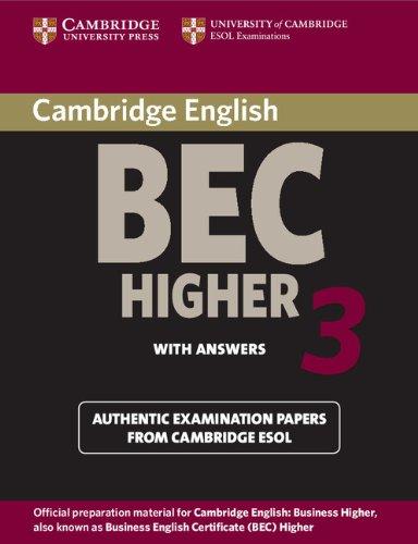 Cambridge BEC Higher 3 Student's Book with Answers (BEC Practice Tests)