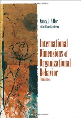 International Dimensions of Organizational Behavior 