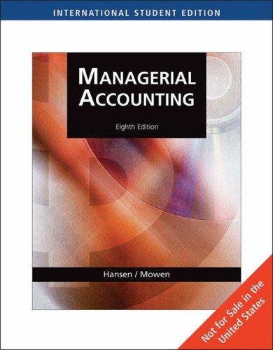 Managerial Accounting 